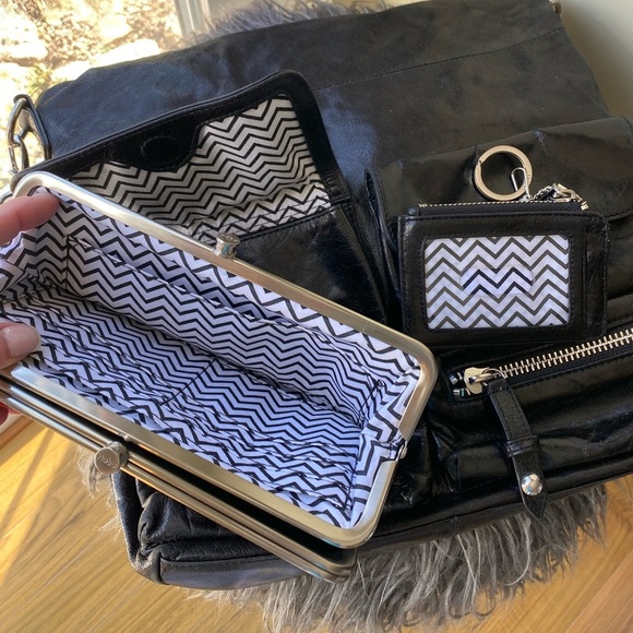 Auth Hobo matching 3 piece set in EUC black leather super soft. Leather smell - Picture 1 of 7